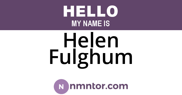 Helen Fulghum
