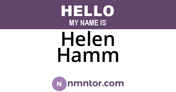 Helen Hamm