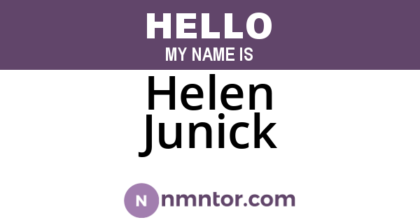 Helen Junick
