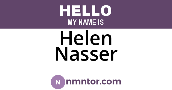 Helen Nasser