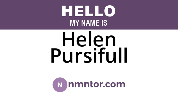 Helen Pursifull