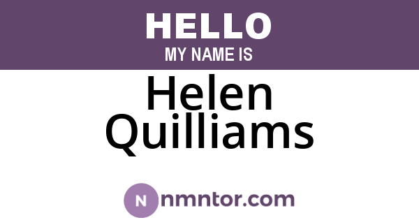 Helen Quilliams
