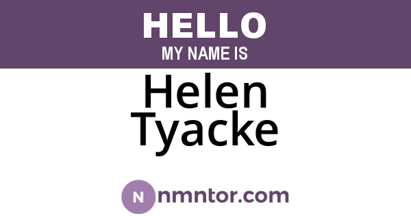 Helen Tyacke