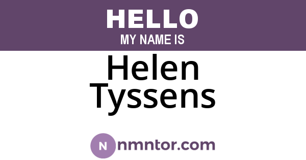 Helen Tyssens