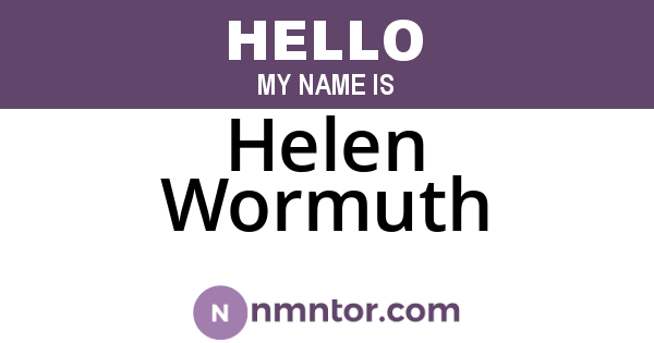 Helen Wormuth