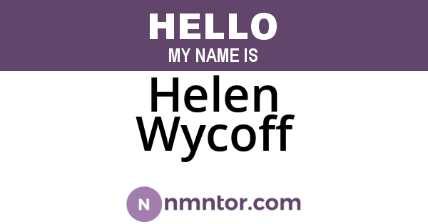 Helen Wycoff