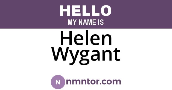 Helen Wygant