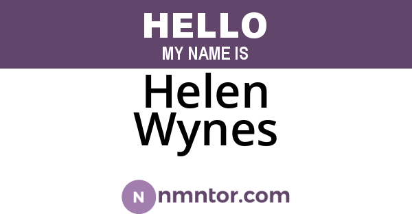 Helen Wynes