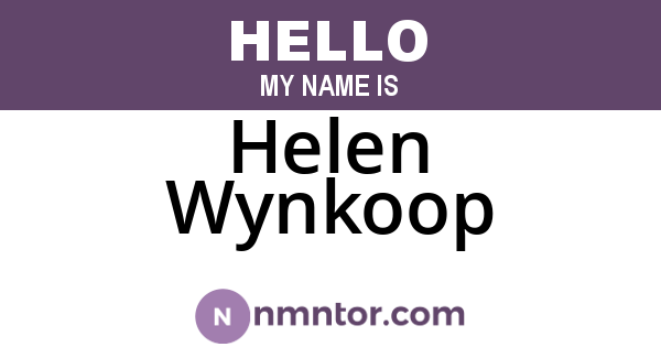 Helen Wynkoop