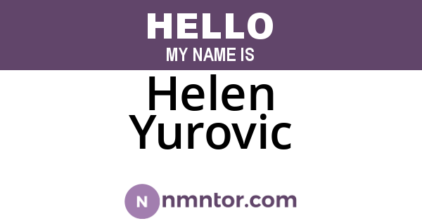 Helen Yurovic