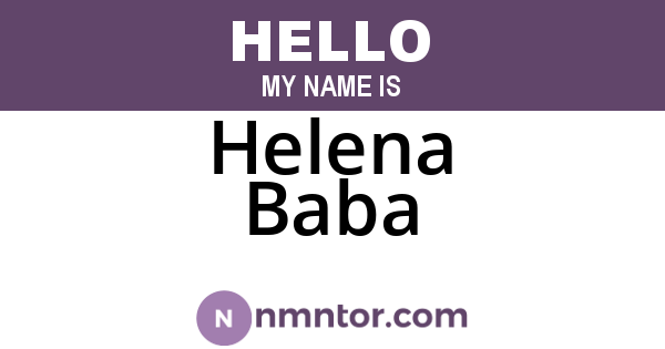 Helena Baba