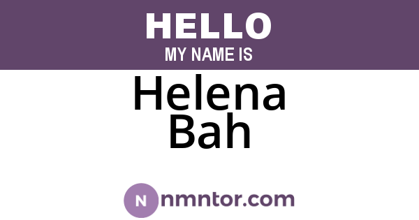 Helena Bah