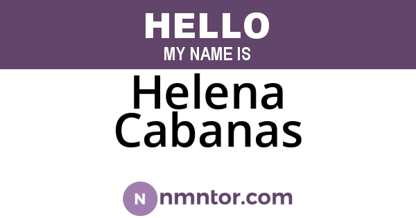Helena Cabanas