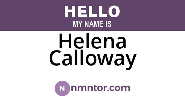 Helena Calloway