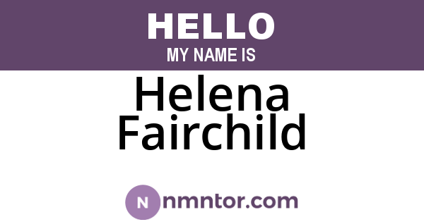 Helena Fairchild