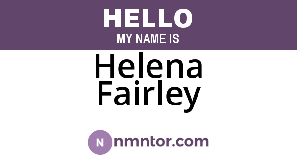 Helena Fairley