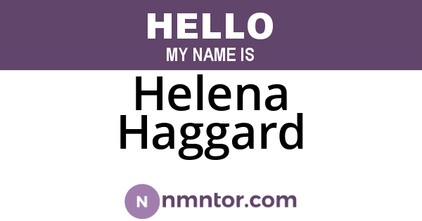 Helena Haggard