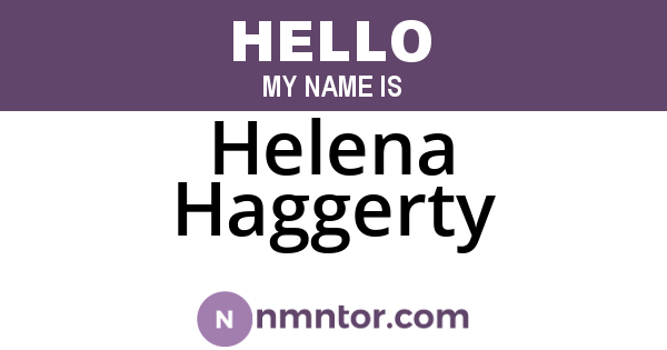 Helena Haggerty