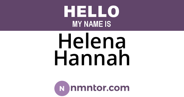 Helena Hannah