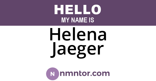 Helena Jaeger