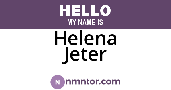 Helena Jeter