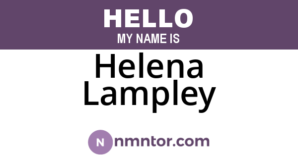 Helena Lampley