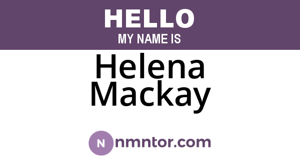Helena Mackay
