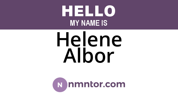 Helene Albor
