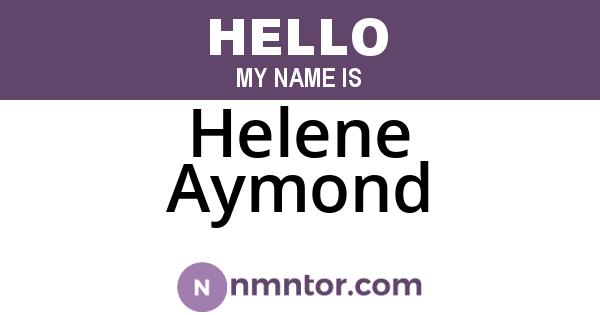 Helene Aymond