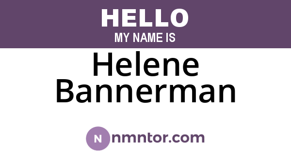 Helene Bannerman