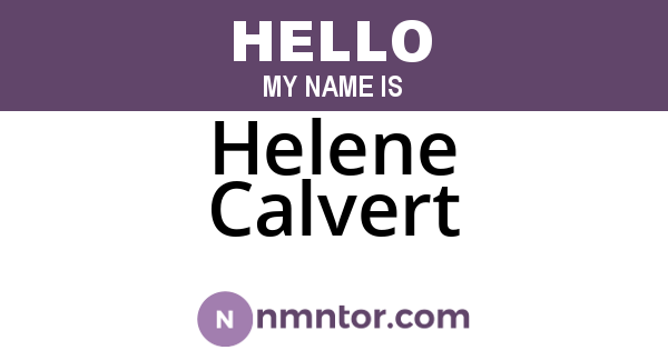 Helene Calvert