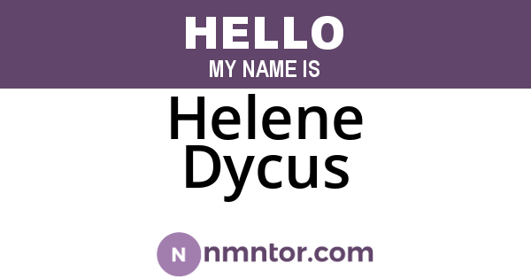 Helene Dycus