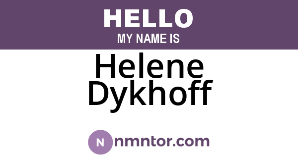Helene Dykhoff