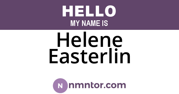 Helene Easterlin