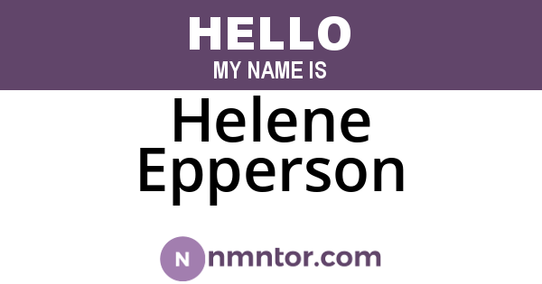 Helene Epperson