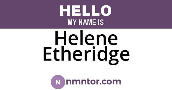 Helene Etheridge