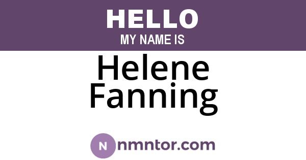 Helene Fanning