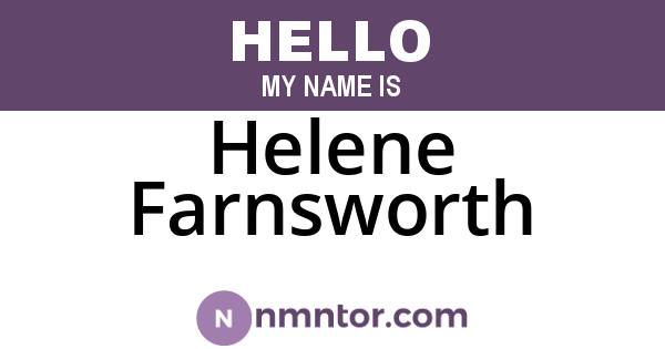 Helene Farnsworth