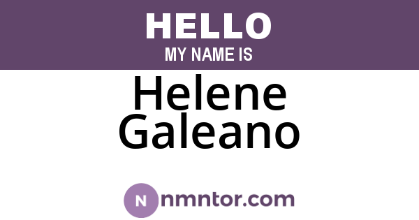 Helene Galeano