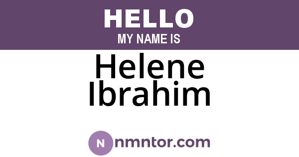 Helene Ibrahim