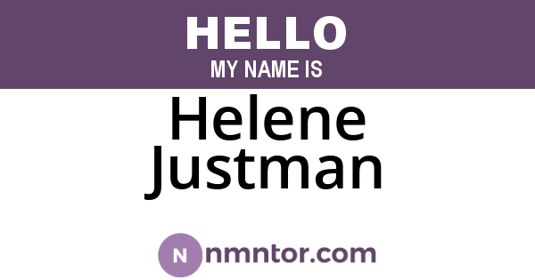 Helene Justman