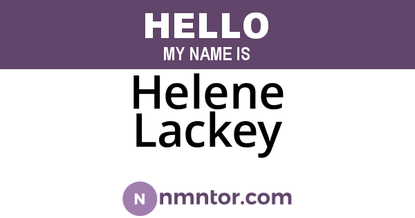 Helene Lackey
