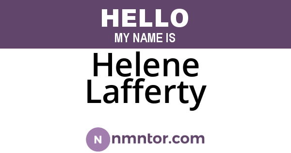 Helene Lafferty