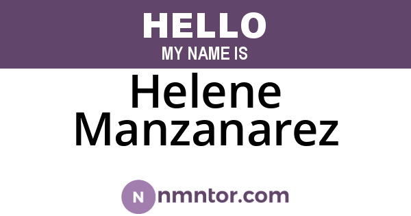 Helene Manzanarez