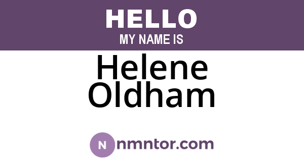 Helene Oldham