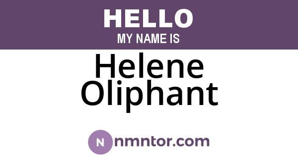 Helene Oliphant