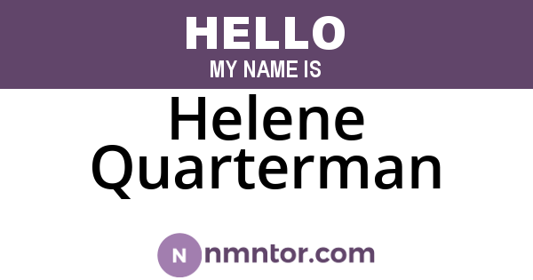 Helene Quarterman
