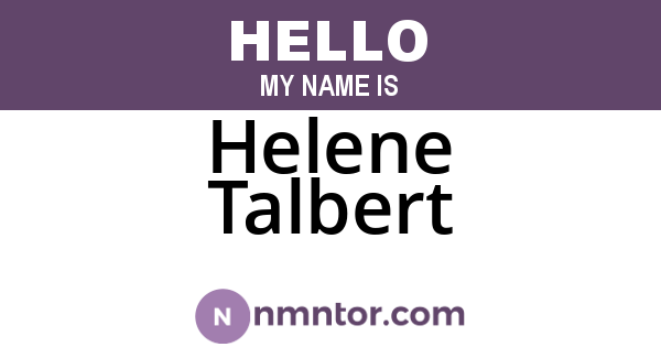 Helene Talbert