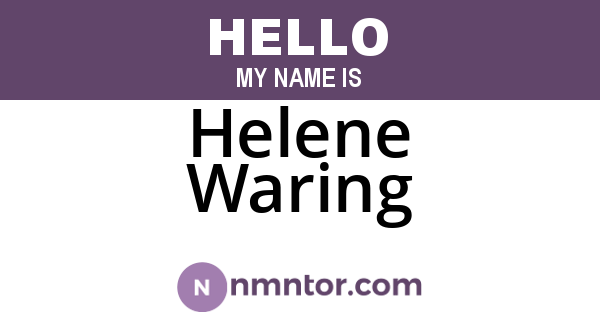 Helene Waring