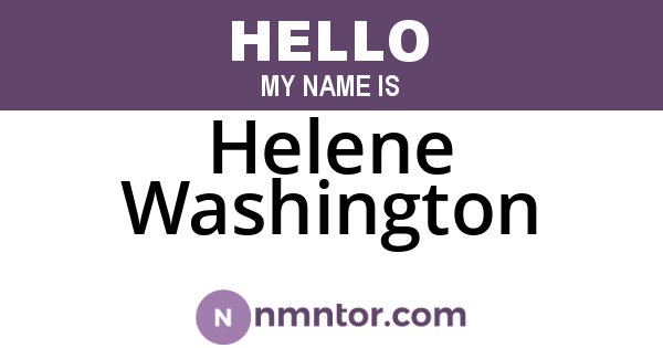 Helene Washington